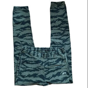 Stussy Green Camouflage Ankle Elastic Sweatpants PP